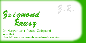 zsigmond rausz business card